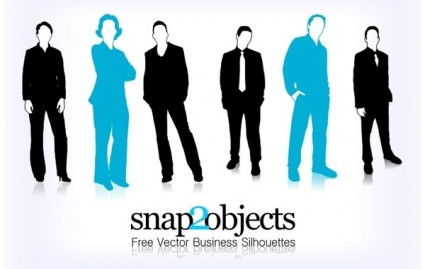 siluetas de negocio de vector libre
