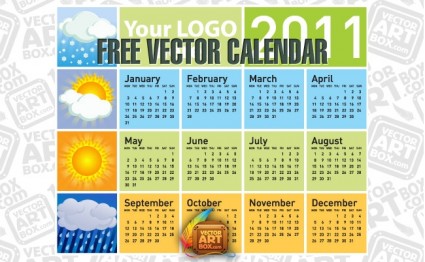 Kostenlose Vector-Kalender