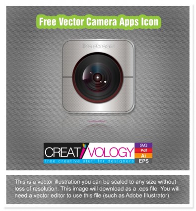 icono de vector libre cámara apps