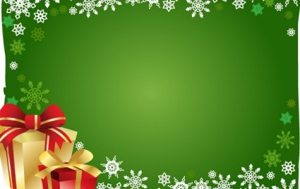 무료 벡터 크리스마스 선물 및 배경