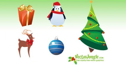 Бесплатные векторные Рождественские иконки pack