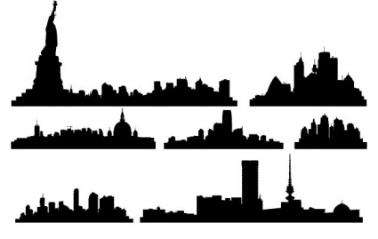 Free vector skylines da cidade