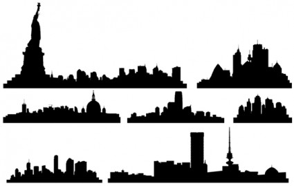 skyline della città vettoriali gratis