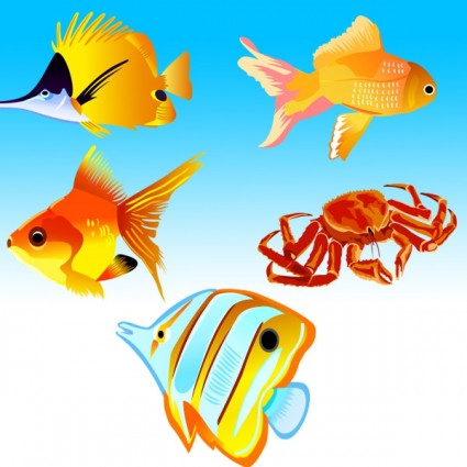 icônes de poisson vecteur libre