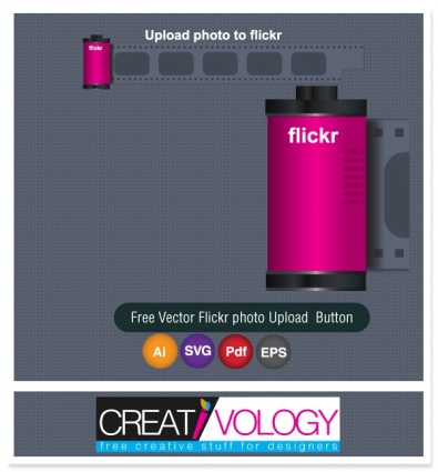 vektor gratis flickr foto upload tombol