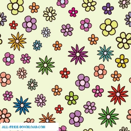 patrón de colores floral vector libre
