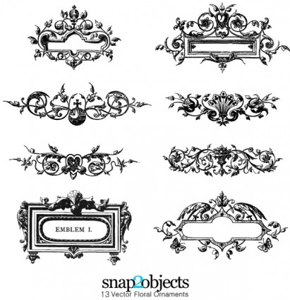 Free Vector Floral Ornaments Pack