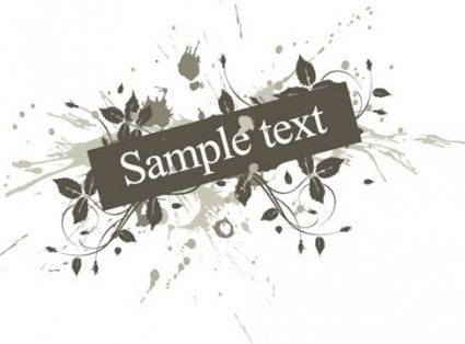 Free Vector Floral With Grunge Background Graphic