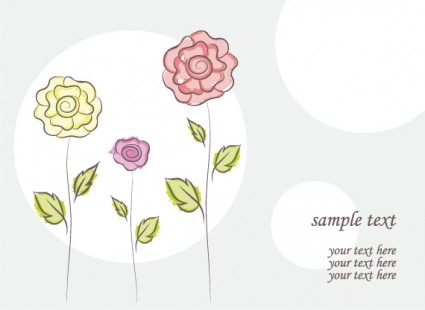 ücretsiz vektör çiçek doodles