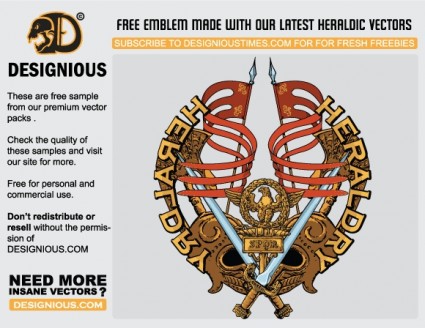 Lambang heraldik vektor gratis