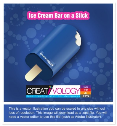 vektor gratis es krim bar pada tongkat