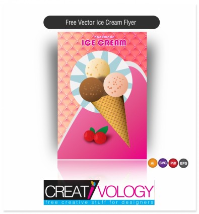 volantino gelato vettoriali gratis