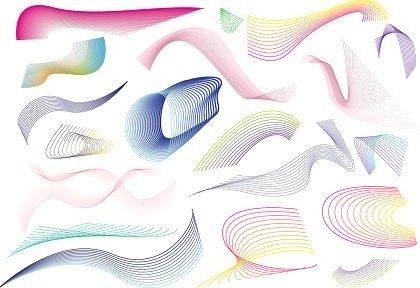 vector libre líneas espirales y patrones