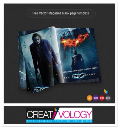 vektor gratis template halaman majalah