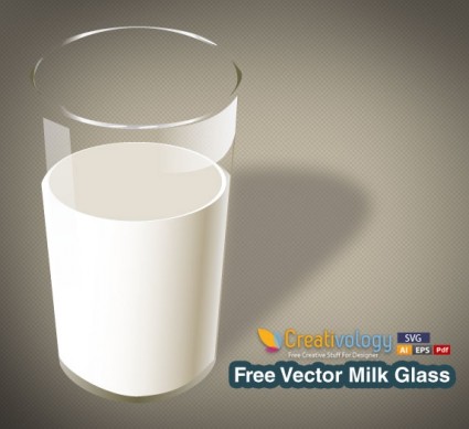verre de lait de vecteur libre