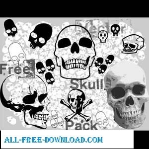 Free Vector Skulls Pack