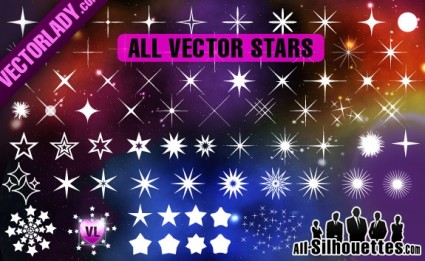 Бесплатные векторные звёзд
