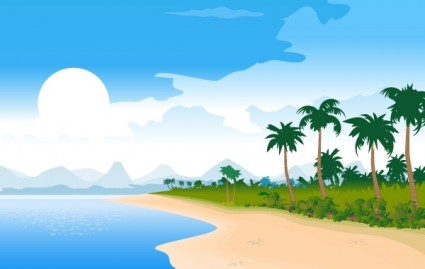 imagen de vector libre verano Playa