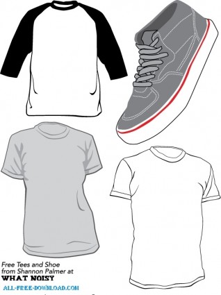 Kostenlose Vector-t-Shirts und sneaker