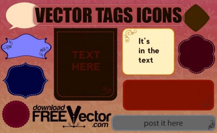 vecteur libre tags icônes