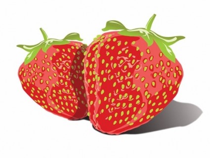 Kostenlose Vector lecker Erdbeeren