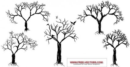 set albero vettoriali gratis