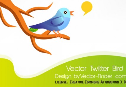 Бесплатные Векторные twitter птица