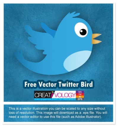 pássaro do twitter vetor livre