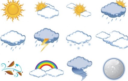 бесплатно векторные иконки погоды