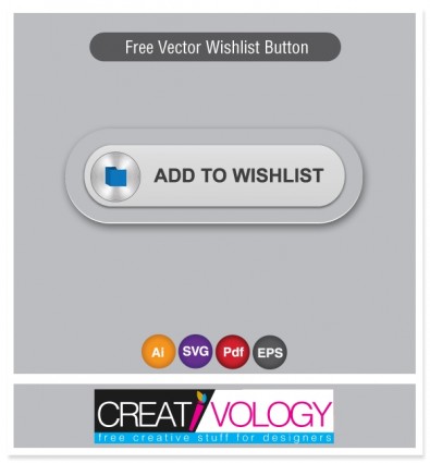 botón de vector libre wishlist