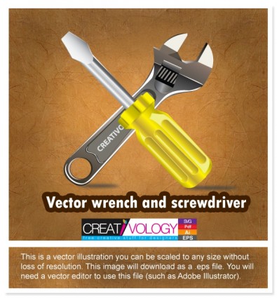 Free Vector Wrench And Screwdriver