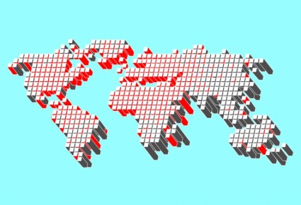 無料の世界地図のベクトル