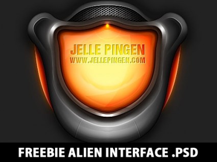 freebie aliena interfaccia psd