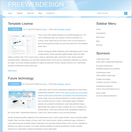 modèle freewebdesign
