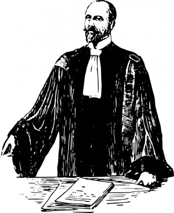 französischer Rechtsanwalt frühen Jh. ClipArt