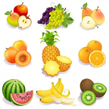 buah-buahan segar vektor