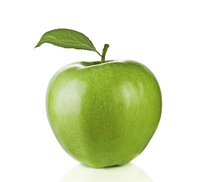 รูปภาพแอปเปิ้ลสดสีเขียว