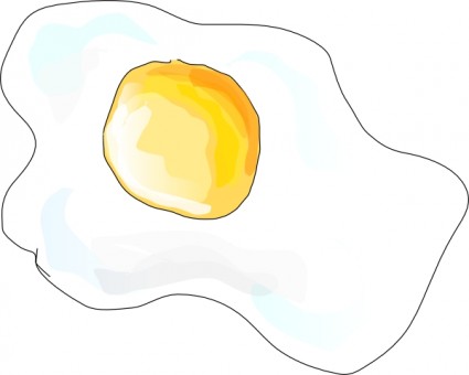 揚げ卵をクリップアートします。