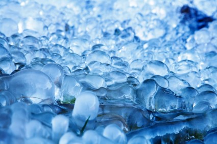 gotas de agua congelada