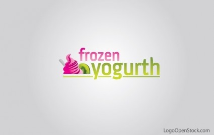 logotipo de yogurt congelado