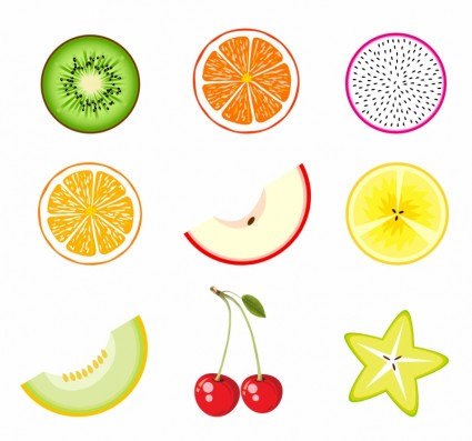 jeu d'icônes de fruits