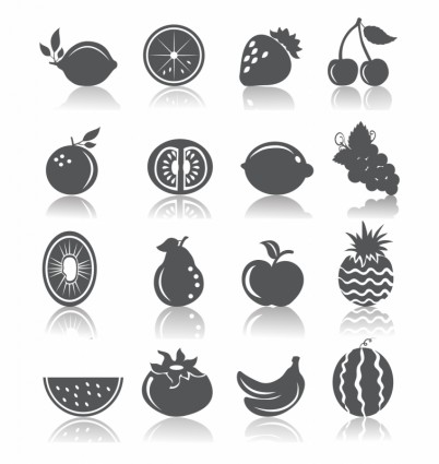 icônes de fruits