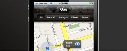 Kraftstoff Station Finder app psd