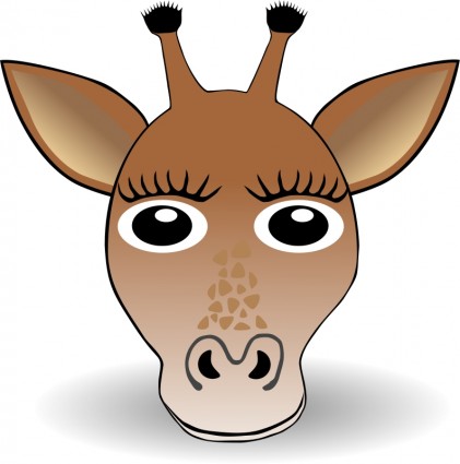 dibujos animados de cara divertida jirafa
