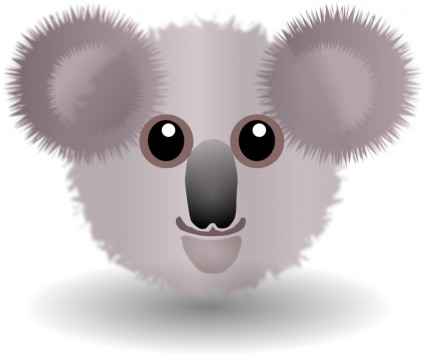 śmieszne koala twarz kreskówka