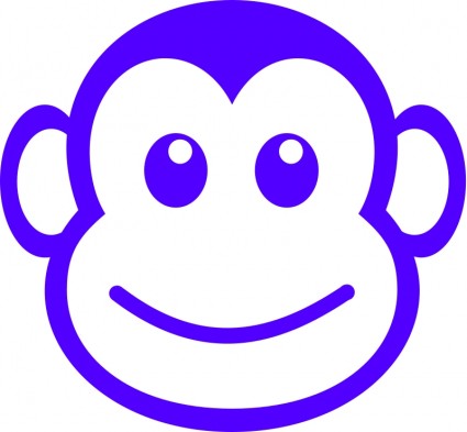 camino simple de cara de mono gracioso
