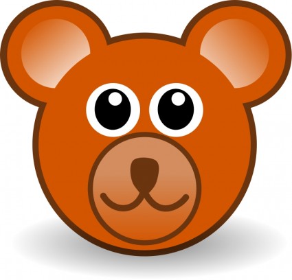 Funny Teddy Bear Face Brown