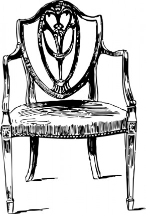 clip art de muebles antiguos de la silla