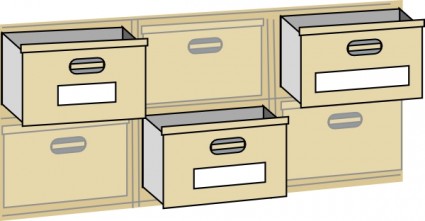 cassetti di mobili cabinet file ClipArt