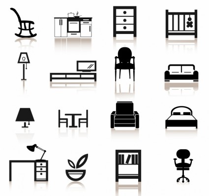 ícones de móveis